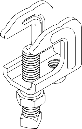 3/8-16 TOP BEAM CLAMP STEEL P.G.