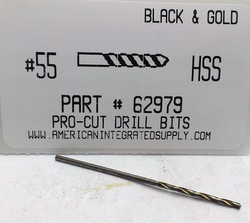 #55 M7 HSS 135° SPLIT POINT BLACK & GOLD JOBBER DRILL BIT