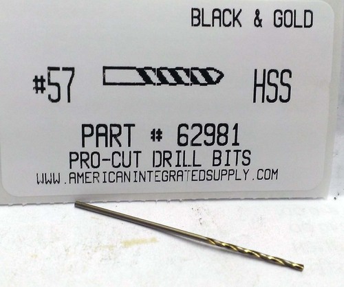 #57 M7 HSS 135° SPLIT POINT BLACK & GOLD JOBBER DRILL BIT