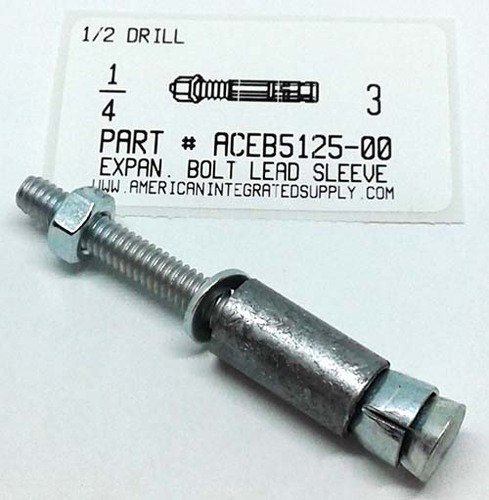 1/4-20X3 EXPANSION BOLT LEAD SLEEVE ANCHOR