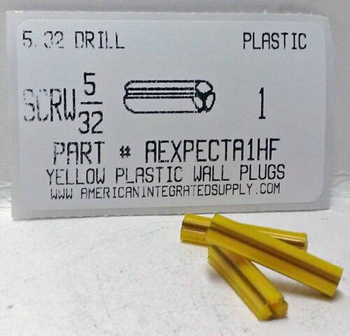 1-2-3 SCREW 1" YELLOW FLUTED PLASTIC ANCHOR