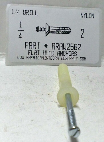 1/4X2 FLAT HEAD NYLON NAILIN 1/4 DRILL