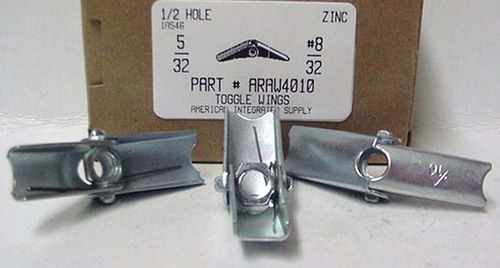 5/32 TOGGLE WINGS (8-32) ZINC USE 3/8 DRILL