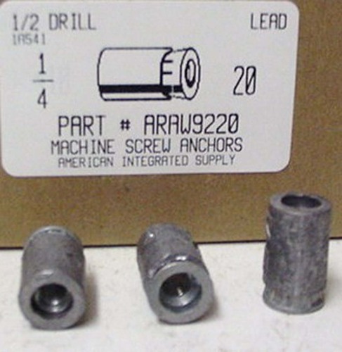 1/4-20 CALK-IN LEAD ANCHOR USE 1/2" DRILL