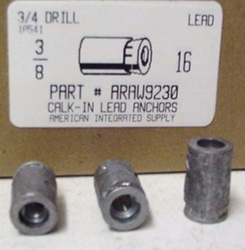 3/8-16 CALK-IN LEAD ANCHOR USE 3/4" DRILL