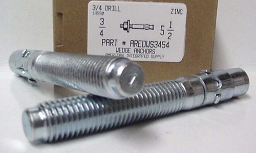 3/4X5-1/2 WEDGE ANCHOR STEEL ZINC PLATED USE 3/4 DRILL