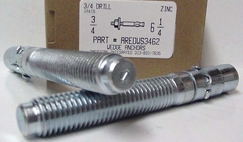 3/4X6-1/4 WEDGE ANCHOR STEEL ZINC PLATED USE 3/4 DRILL