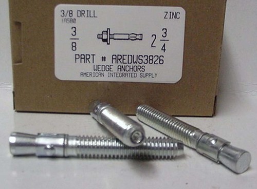 3/8X2-3/4 WEDGE ANCHOR STEEL ZINC PLATED USE 3/8 DRILL