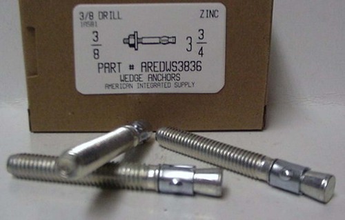 3/8X3-3/4 WEDGE ANCHOR STEEL ZINC PLATED USE 3/8 DRILL