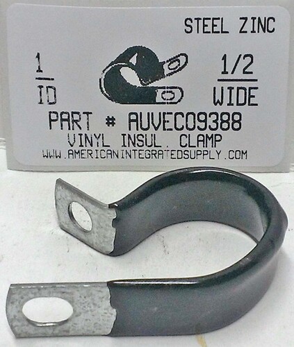 1" ID VINYL INSULATED CLAMP 1/2" WIDE