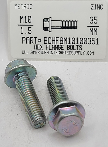 M10-1.50X35MM HEX FLANGE SCREW 10.9 STEEL ZINC PLATED D6921