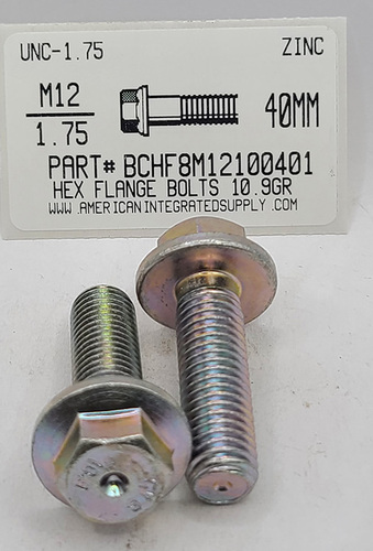 M12-1.75X40MM HEX FLANGE CAP