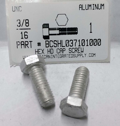 3/8-16X1 HEX HEAD CAP SCREW 2024T4 ALUMINUM