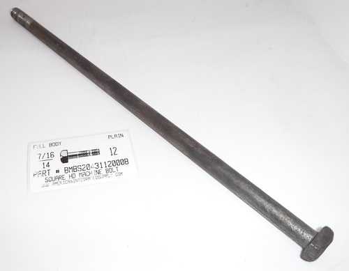 7/16-14X12 SQUARE HEAD MACHINE BOLT STEEL PLAIN