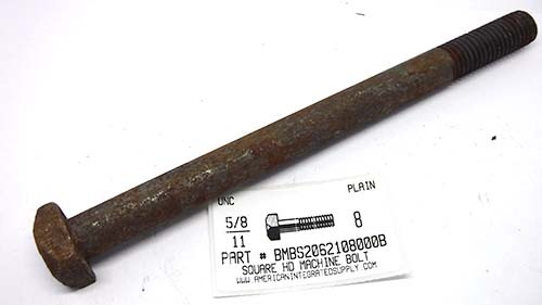 5/8-11X8 SQUARE HEAD MACHINE BOLT STEEL PLAIN