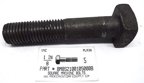 1-8X5 SQUARE HEAD MACHINE BOLT STEEL PLAIN