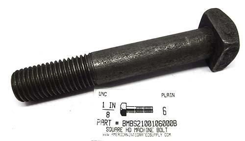 1-8X6 SQUARE HEAD MACHINE BOLT STEEL PLAIN