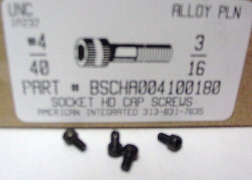 #4-40X3/16 SOCKET HEAD CAP SCREW ALLOY STEEL BLACK