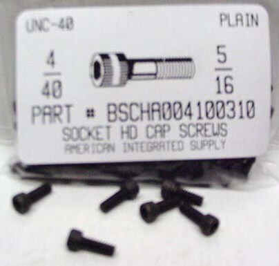 #4-40X5/16 SOCKET HEAD CAP SCREW ALLOY STEEL BLACK