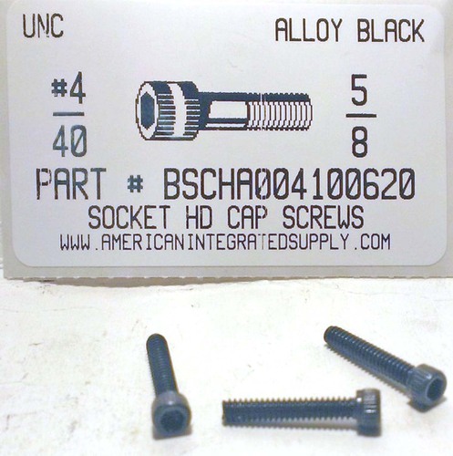 #4-40X5/8 SOCKET HEAD CAP SCREW ALLOY STEEL BLACK