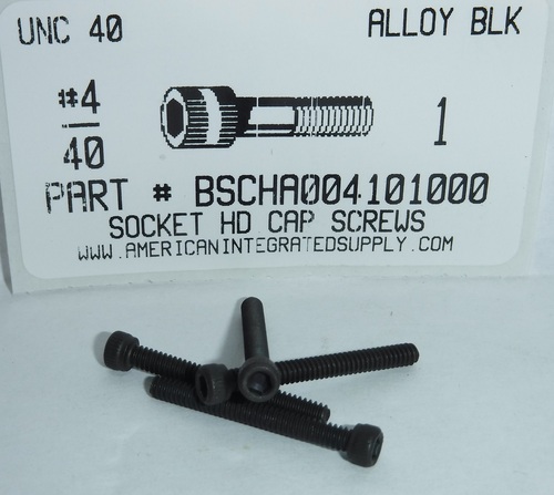 #4-40X1 SOCKET HEAD CAP SCREW ALLOY STEEL BLACK