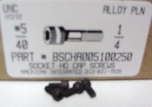 #5-40X1/4 SOCKET HEAD CAP SCREW ALLOY STEEL BLACK