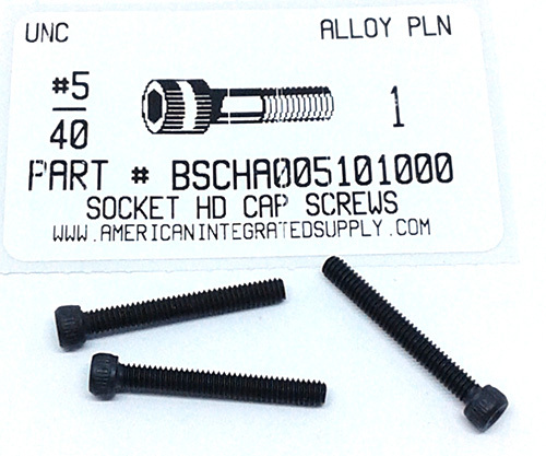 #5-40X1 SOCKET HEAD CAP SCREW ALLOY STEEL BLACK