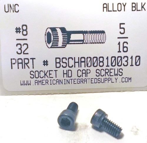 #8-32X5/16 SOCKET HEAD CAP SCREW ALLOY STEEL BLACK