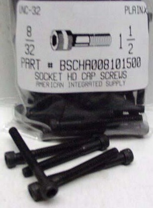 #8-32X1-1/2 SOCKET HEAD CAP SCREW ALLOY STEEL BLACK