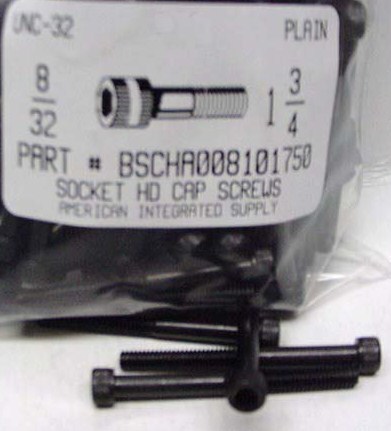 #8-32X1-3/4 SOCKET HEAD CAP SCREW ALLOY STEEL BLACK