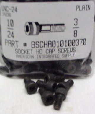 #10-24X3/8 SOCKET HEAD CAP SCREW ALLOY STEEL BLACK