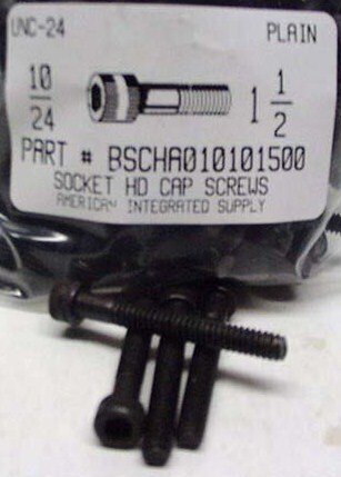 #10-24X1-1/2 SOCKET HEAD CAP SCREW ALLOY STEEL BLACK