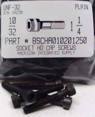 #10-32X1-1/4 SOCKET HEAD CAP SCREW ALLOY STEEL BLACK