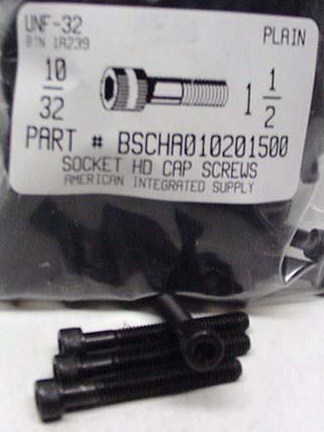 #10-32X1-1/2 SOCKET HEAD CAP SCREW ALLOY STEEL BLACK