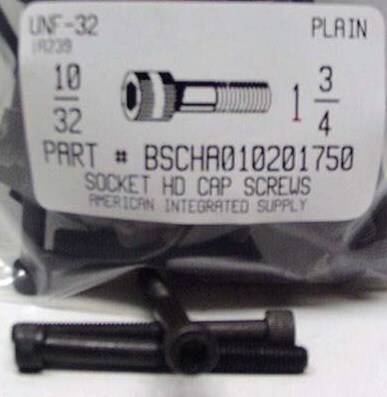 #10-32X1-3/4 SOCKET HEAD CAP SCREW ALLOY STEEL BLACK