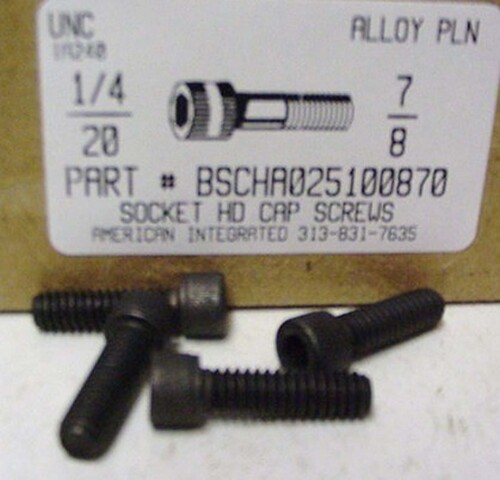 1/4-20X7/8 SOCKET HEAD CAP SCREW ALLOY STEEL BLACK