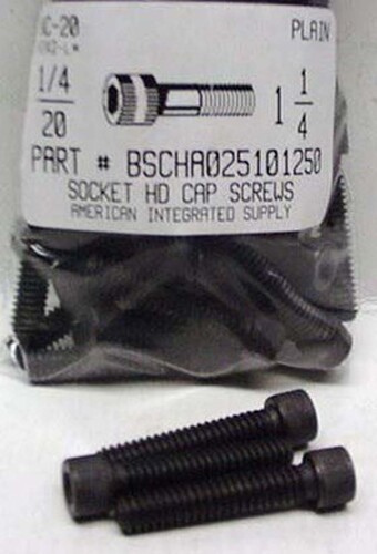 1/4-20X1-1/4 SOCKET HEAD CAP SCREW ALLOY STEEL BLACK