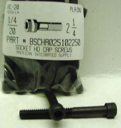 1/4-20X2-1/4 SOCKET HEAD CAP SCREW ALLOY STEEL BLACK