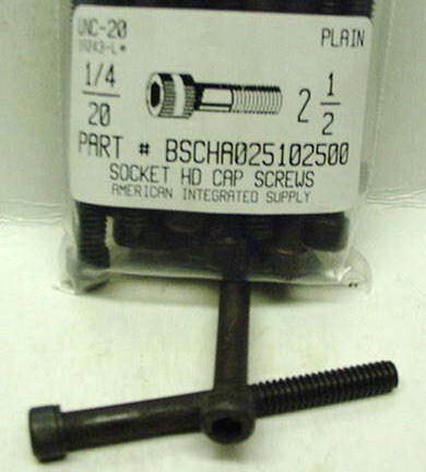 1/4-20X2-1/2 SOCKET HEAD CAP SCREW ALLOY STEEL BLACK