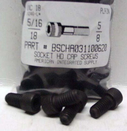 5/16-18X5/8 SOCKET HEAD CAP SCREW ALLOY STEEL BLACK