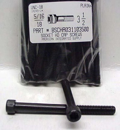 5/16-18X3-1/2 SOCKET HEAD CAP SCREW ALLOY STEEL BLACK