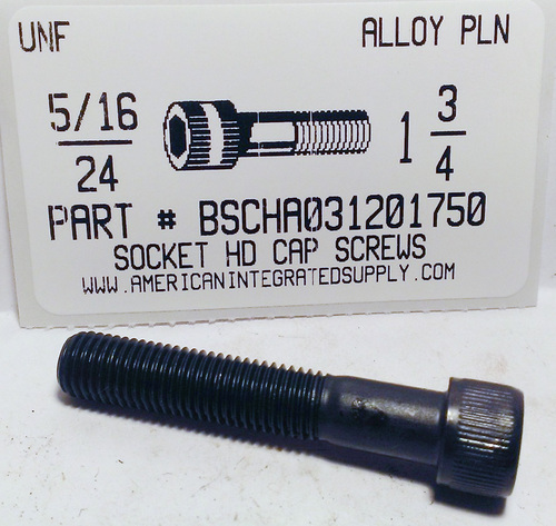 5/16-24X1-3/4 SOCKET HEAD CAP SCREW ALLOY STEEL BLACK