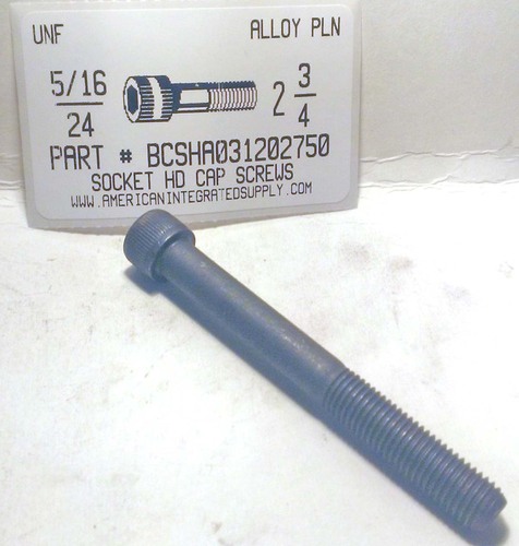 5/16-24X2-3/4 SOCKET HEAD CAP SCREW ALLOY STEEL BLACK