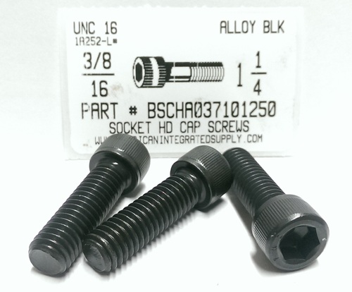 3/8-16X1-1/4 SOCKET HEAD CAP SCREW ALLOY STEEL BLACK