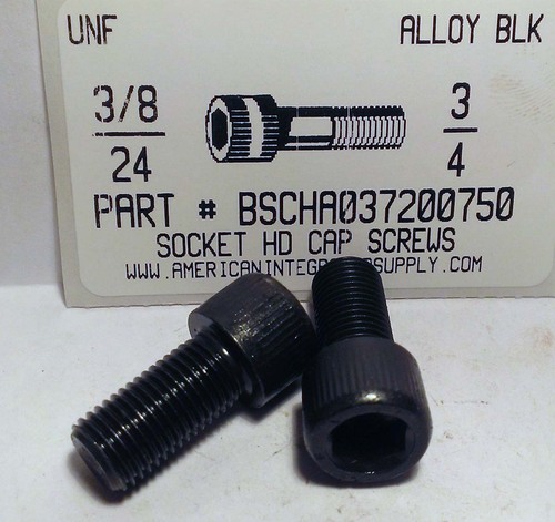 3/8-24X3/4 SOCKET HEAD CAP SCREW ALLOY STEEL BLACK