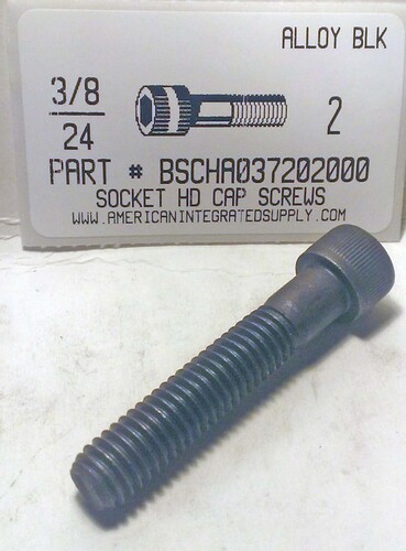 3/8-24X2 SOCKET HEAD CAP SCREW ALLOY STEEL BLACK