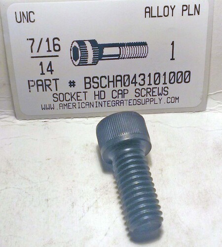 7/16-14X1 SOCKET HEAD CAP SCREW ALLOY STEEL BLACK