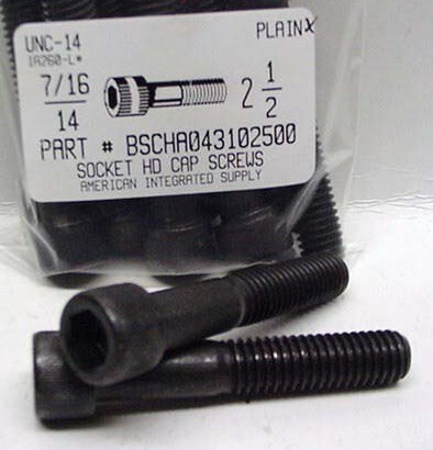 7/16-14X2-1/2 SOCKET HEAD CAP SCREW ALLOY STEEL BLACK