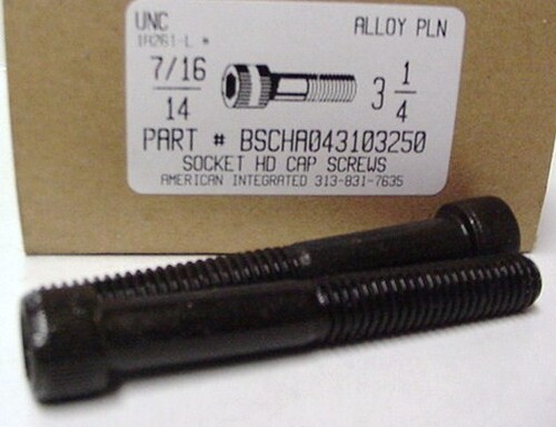 7/16-14X3-1/4 SOCKET HEAD CAP SCREW ALLOY STEEL BLACK