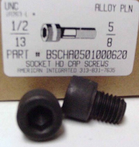 1/2-13X5/8 SOCKET HEAD CAP SCREW ALLOY STEEL BLACK